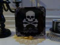 (image for) Black Skull Miniature Square Plate