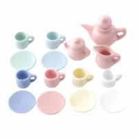 (image for) 9 Piece Mixed Colour Tea Set