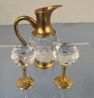 Crystal Decanter and Wine Glasses
