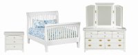 (image for) White Slat Bedroom Set