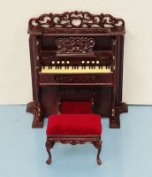 (image for) Vintage Bespaq Pump Organ and Upholstered Stool *RARE
