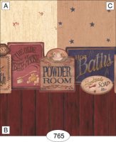(image for) Rustic Bath Signs - Blue - 765