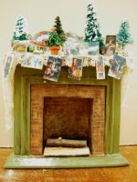 (image for) Christmas Fireplace Hand Created in Green