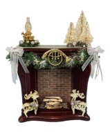 (image for) Christmas Fireplace Decorated