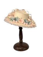(image for) Pastel Hat with Silk Ribbon Decoration on a Stand