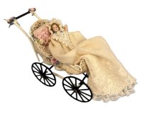 (image for) Baby in Stroller in Christening Gown