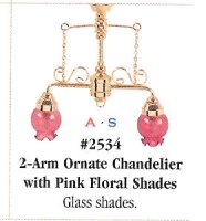 2-Arm Ornate Chandelier