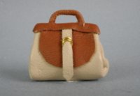 (image for) Leather Purse, Brown/Beige