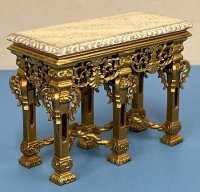 (image for) BESPAQ DOLLHOUSE MINIATURE GRAND ESTATE CONSOLE 6001 GOLD FINISH