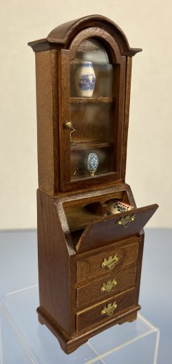 Small Secretary with Items on the Shelves