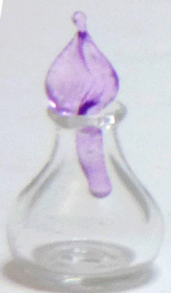 Glass Jar with Purple Flame Top