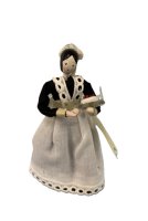 (image for) Vintage Wooden Bead Head Maid Carrying a Cake