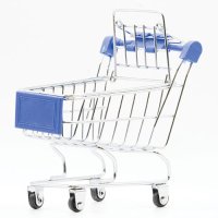 (image for) Metal Shopping Cart, Oversized