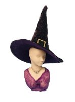 (image for) Hat Display on Porcelain Figure with Diamond Necklace