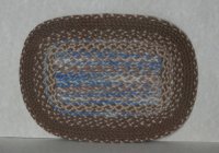 (image for) Large Rectangular Rug - Brown & Blue