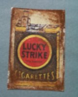 Tin Sign Lucky Strike Cigarettes