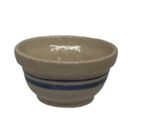 (image for) Stoneware Bowl with Blue Stripes