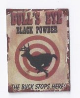 Tin Sign Bull's Eye Black Powder