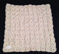 (image for) Crocheted Flowered Bedspread, Ecru