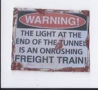 (image for) Tin Sign Warning...