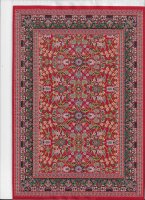 (image for) Woven Rug with Black, Red and Blue