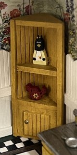 (image for) 1/48" Scale Sunflower Sue Decorated Corner Cabinet