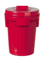 (image for) Metal Garbage Can /Red