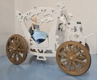 (image for) Artisan Made Porcelain Cinderella Doll and Carriage