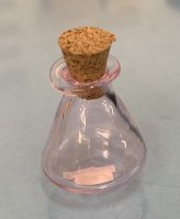 (image for) Pink Glass Flask with Cork