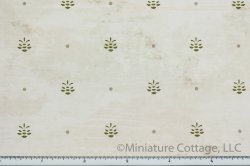 (image for) Faded Olive and White with Olive colored Plant Designs