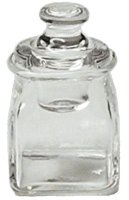 (image for) Square Glass Jar with Glass Top