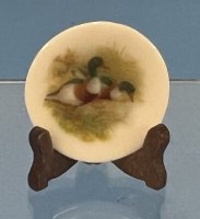 (image for) Wooden plate stand with duck plate two