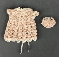 (image for) Pink and white crochet dress and purse