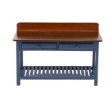 (image for) Large Blue Working Table, Empty