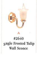 (image for) Single Frosted Tulip Wall Sconce