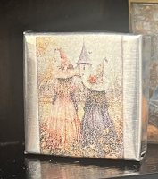 (image for) Silver Colored Metal Box with Halloween Picture