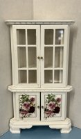 (image for) Corner cabinet with floral on the doors