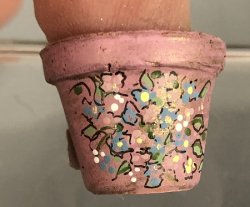Antiqued Painted Pink Planter