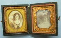 Rare Double Miniature Pictures in Frames