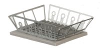 (image for) Silver Dish Drainer w/Mat