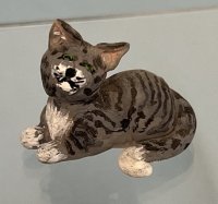 (image for) Hand Sculpted Grey Tabby Cat