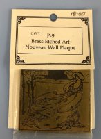 (image for) Brass Etched Art Nouveau Wall Plaque 2