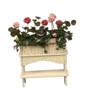 (image for) Wicker Flower Stand with Flowers