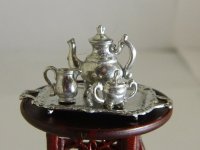 (image for) Tea Service With Tray in Pewter