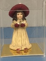 (image for) Victorian Figurine of girl holding hat