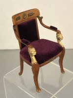 (image for) Miniature Empire Chair/Maroon Velvet