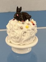 Bunny Cake on Cake Stand