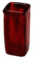 (image for) Red Square Glass Contemporary Vase