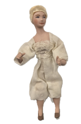 Victorian Lady with Blonde Hair in Bun Wearing Period Lingerie (image for) Victorian Lady with Blonde Hair in Bun Wearing Period Lingerie