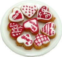 Plate of Valentine Cookies